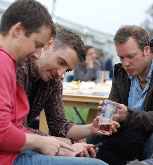 People using the app